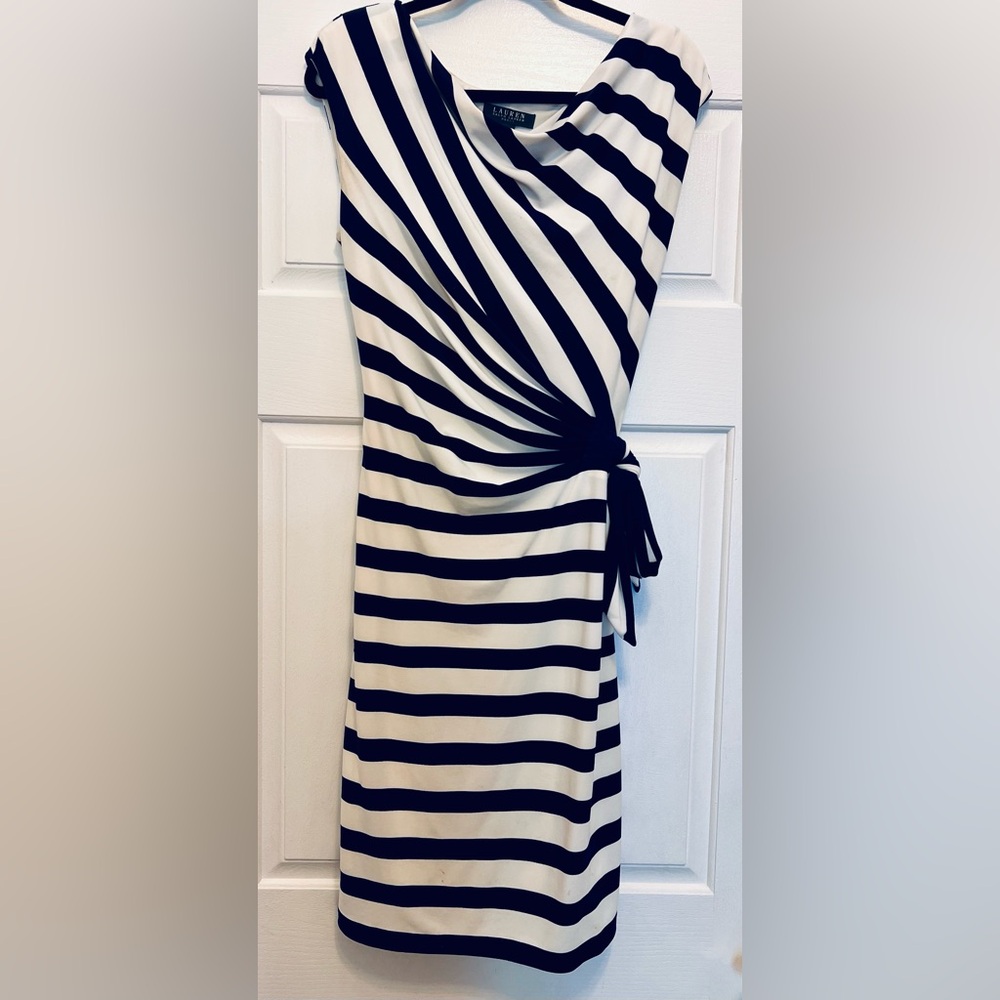 Ralph Lauren Striped Navy and White Dress